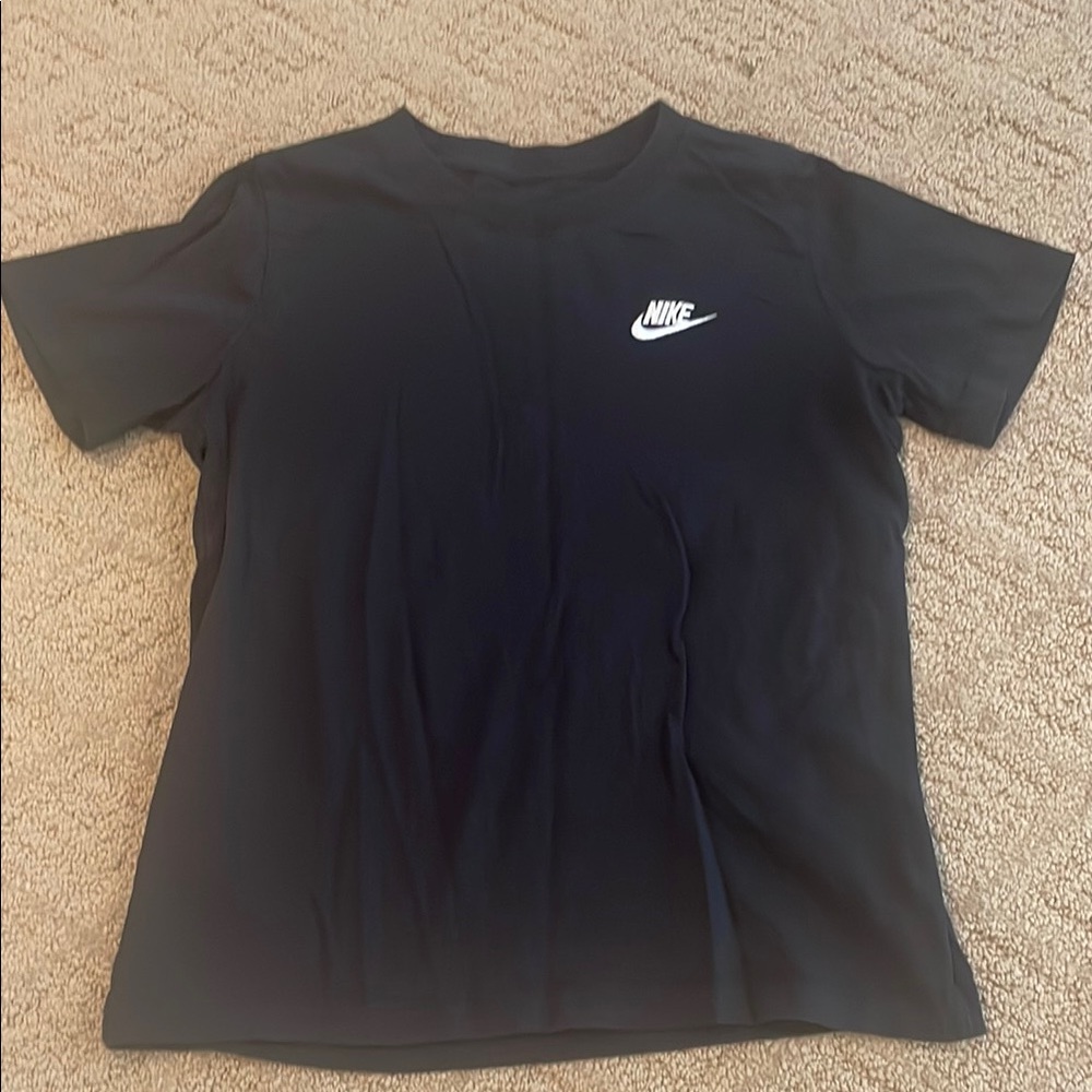 Nike Black Tee with White Logo